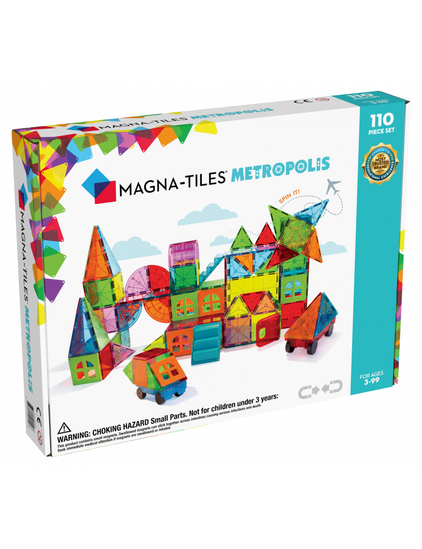 Klocki magnetyczne 110 el. Metropolis, Magna-Tiles