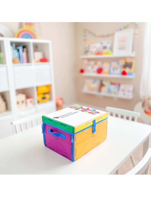 Pojemnik na klocki magnetyczne z matą do zabawy Storage Bin 2w1, Magna-Tiles