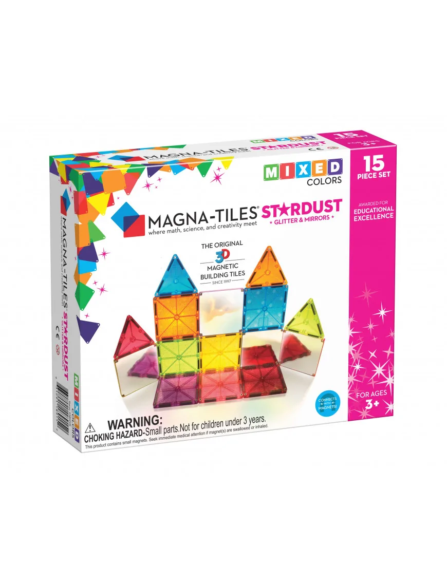 Klocki magnetyczne 15 el. Stardust, Magna-Tiles