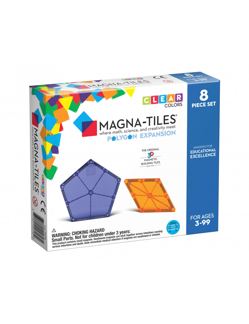 8-częściowy zestaw rozszerzeń Polygons, Magna Tiles