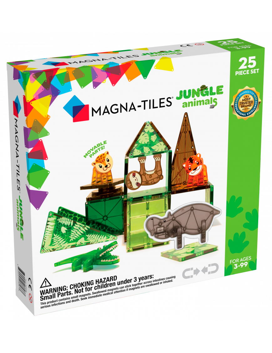 Klocki magnetyczne 25 el. Jungle Animals, Magna Tiles
