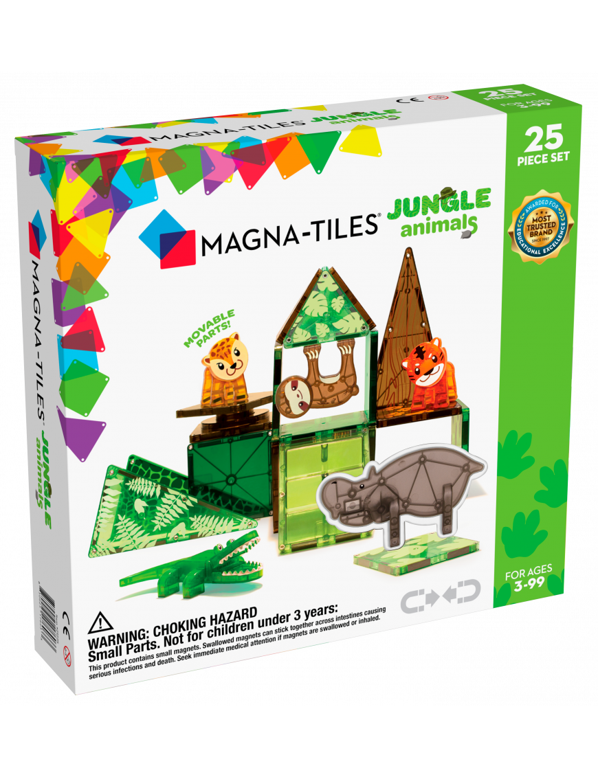 Klocki magnetyczne 25 el. Jungle Animals, Magna Tiles