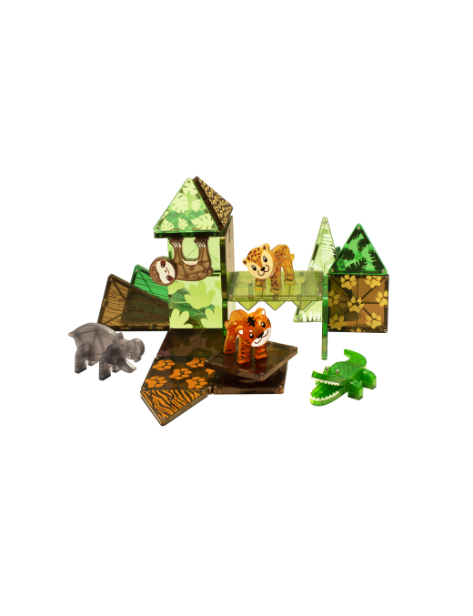 Klocki magnetyczne 25 el. Jungle Animals, Magna Tiles