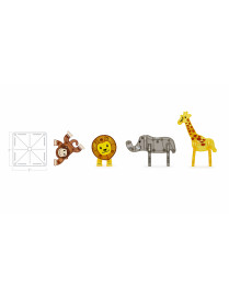 Klocki magnetyczne 25 el. Safari Animals Magna Tiles