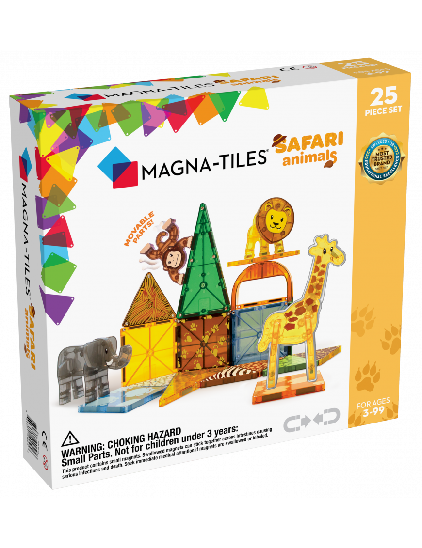 Klocki magnetyczne 25 el. Safari Animals Magna Tiles