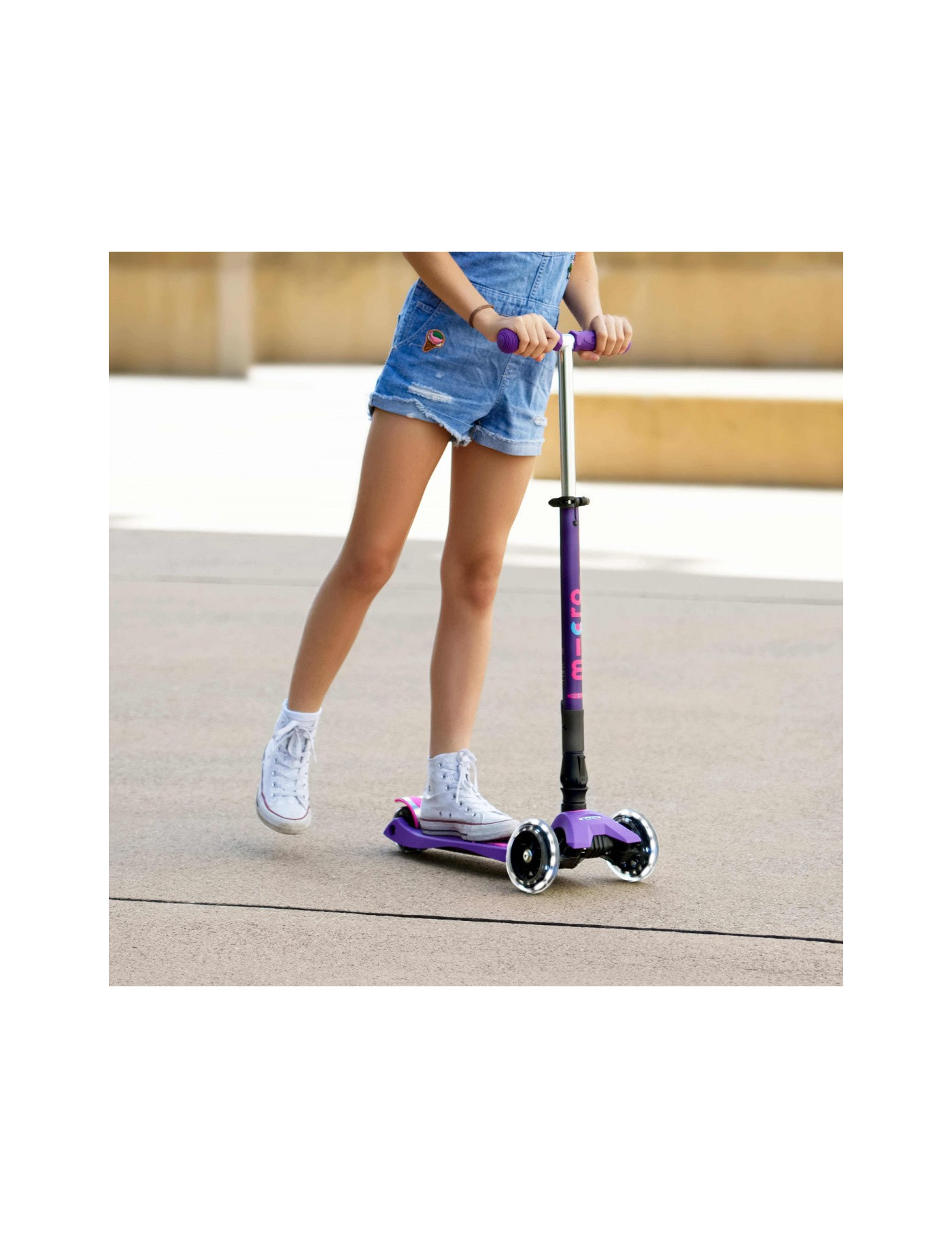 Maxi Micro Deluxe Purple FOLDABLE LED składana