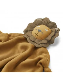 Liewood – Muślinowy kocyk-przytulanka Agnete – Lion Caramel