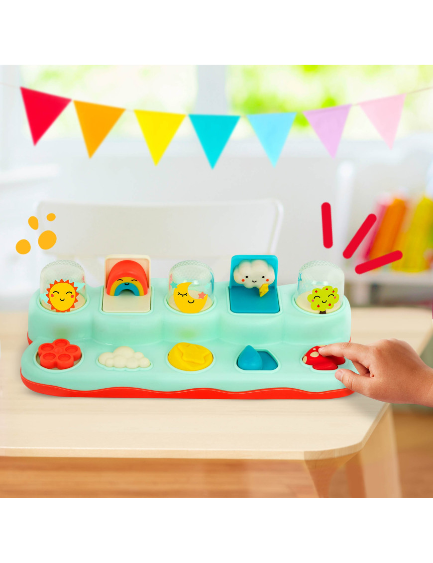 Pop-Up Buddies –KONSOLA POGODOWA – interaktywna zabawka inspirowana przyrodą, B. Toys Pop-Up Buddies –KONSOLA POGODOWA – interaktywna zabawka inspirowana przyrodą, B. Toys