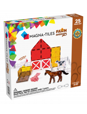 Klocki magnetyczne 25 el. Farm Animals, Magna Tiles