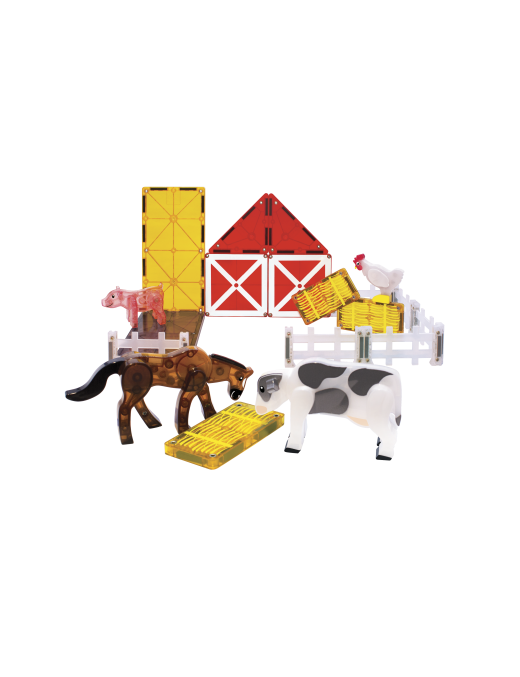 Klocki magnetyczne 25 el. Farm Animals, Magna Tiles