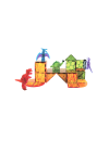 Klocki magnetyczne 40 el. z dinozaurami Dino World, Magna Tiles