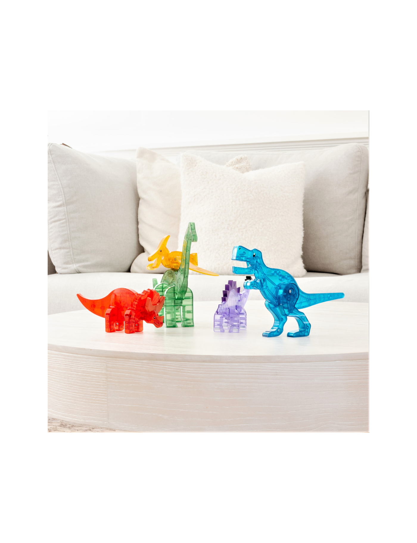 Klocki magnetyczne 5 el. Dinozaury Dinos, Magna Tiles Klocki magnetyczne 5 el. Dinozaury Dinos, Magna Tiles
