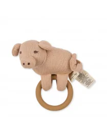 Grzechotka z gryzakiem Pig, Konges Slojd