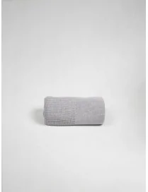 Dziany kocyk merino „dwie faktury” 85cm x 70cm / 5 kolorów - szara warszawa, Napoo