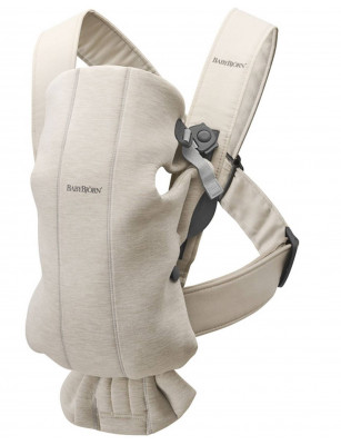 BABYBJORN MINI 3D Jersey – nosidełko, Jasny beż