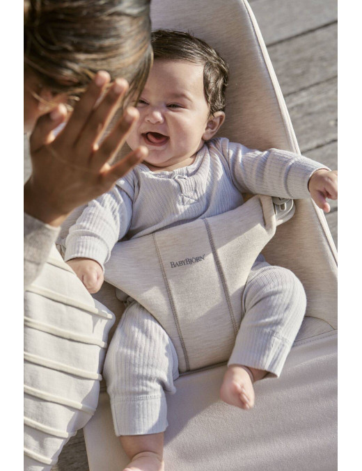 BABYBJORN - leżaczek BLISS 3D Jersey - Jasny Beż