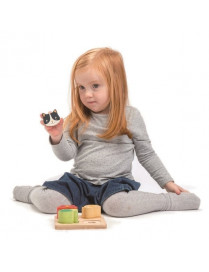 Drewniana zabawka sensoryczna - Zwierzęta - kształty i faktury, Tender Leaf Toys