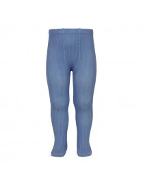 Rajstopy z prążkowanej bawełny, Condor, French Blue