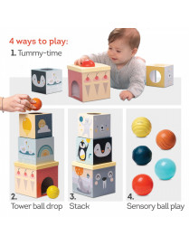 Wieża z otworami na piłki sensoryczne Biegun Północny, Taf Toys