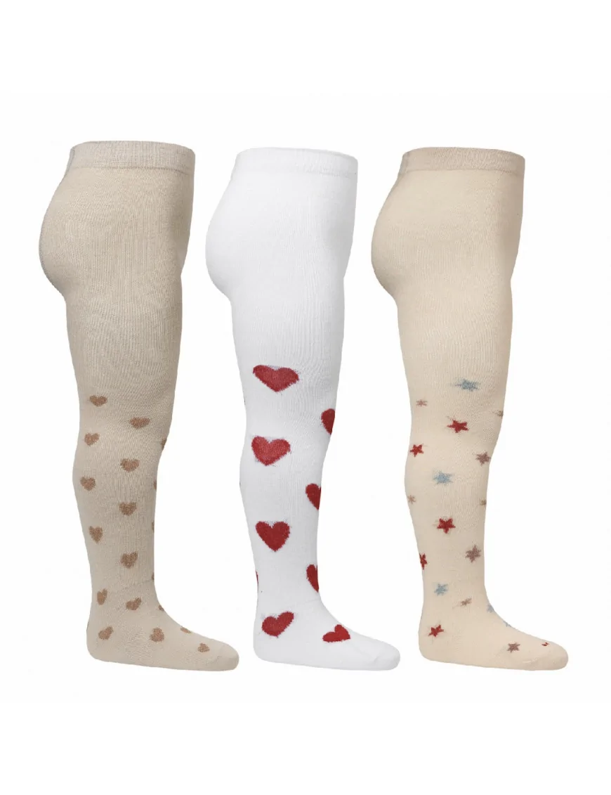 3-pack rajstop Heart, Konges Slojd