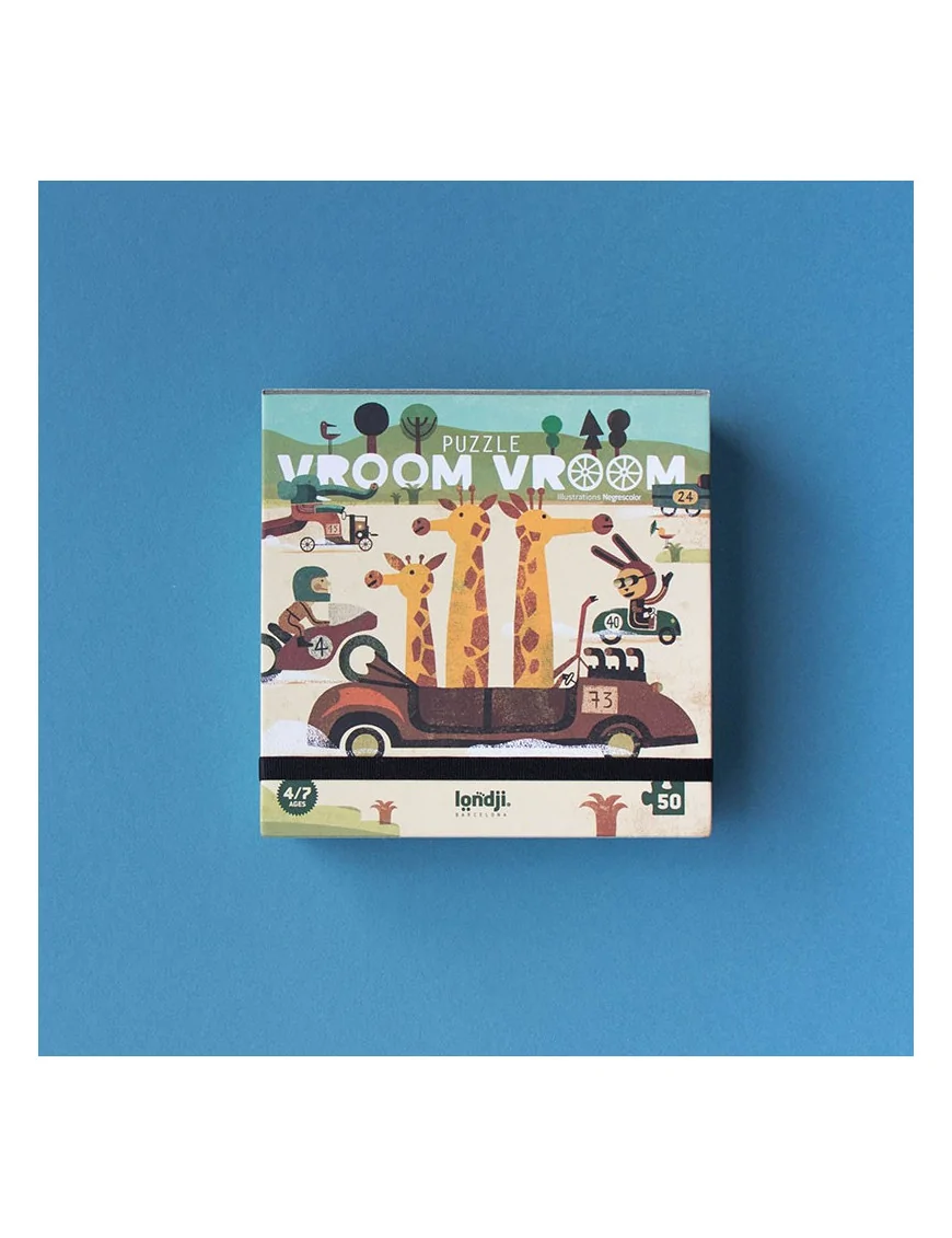 Puzzle dla dzieci, Wyścig, Vroom Vroom 50 elementów| Londji®