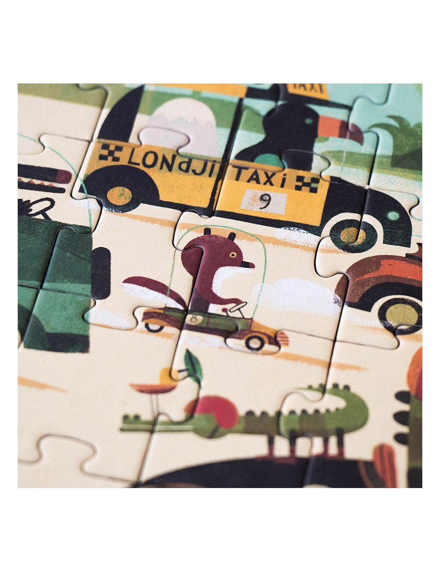 Puzzle dla dzieci, Wyścig, Vroom Vroom 50 elementów| Londji®