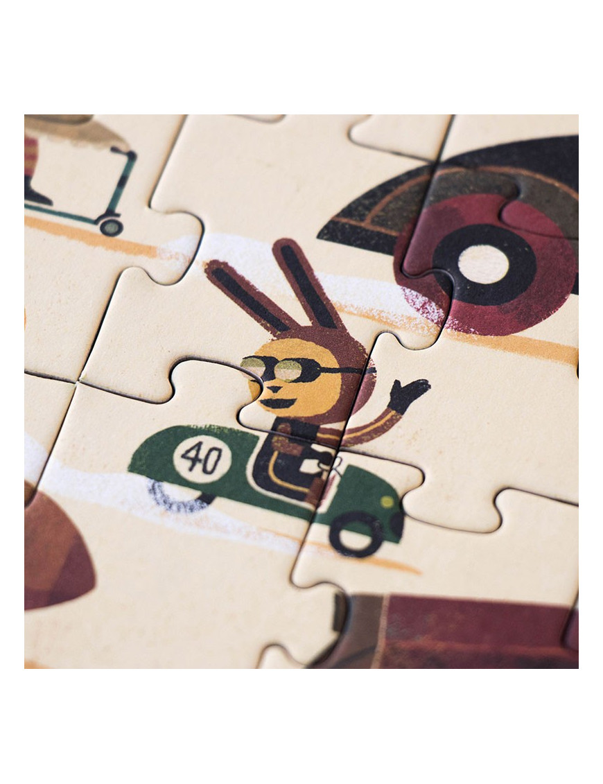 Puzzle dla dzieci, Wyścig, Vroom Vroom 50 elementów| Londji®