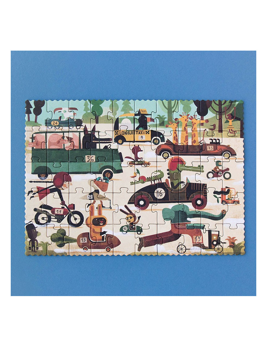 Puzzle dla dzieci, Wyścig, Vroom Vroom 50 elementów| Londji®