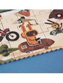 Puzzle dla dzieci, Wyścig, Vroom Vroom 50 elementów| Londji®