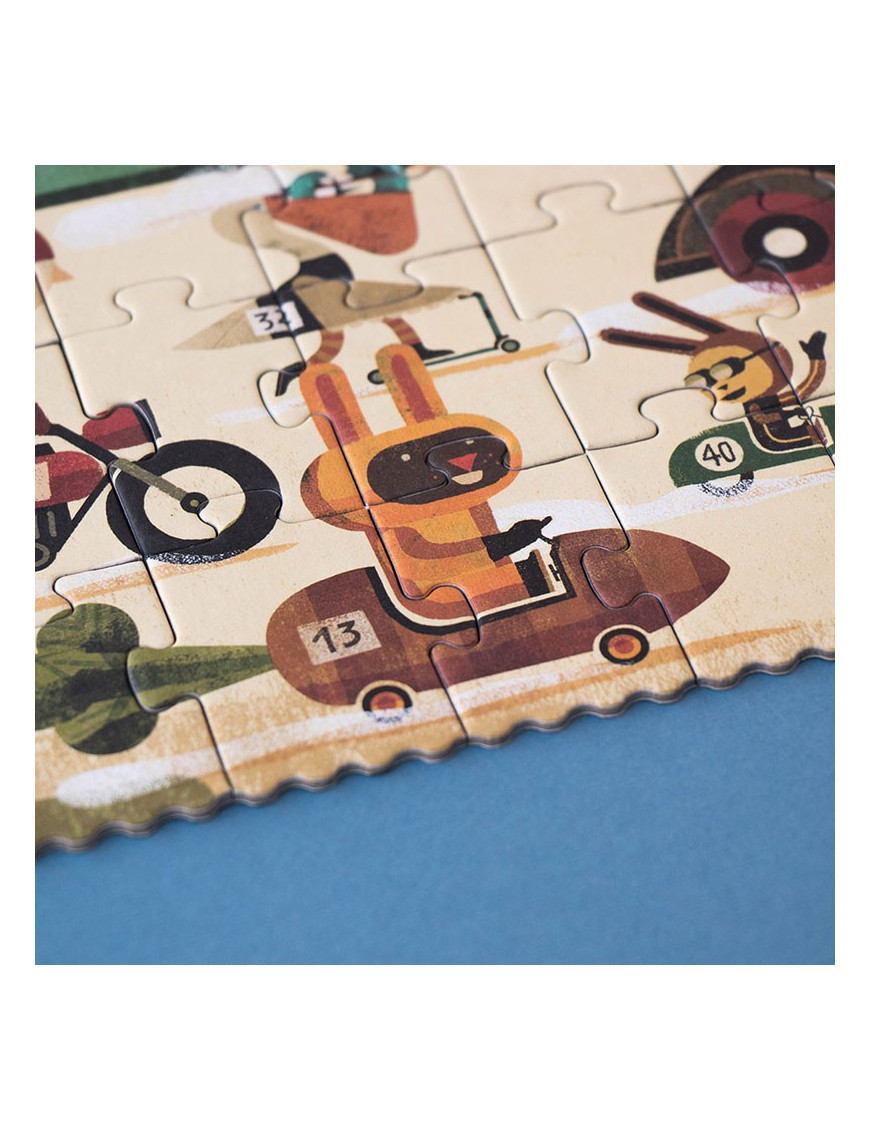 Puzzle dla dzieci, Wyścig, Vroom Vroom 50 elementów| Londji®