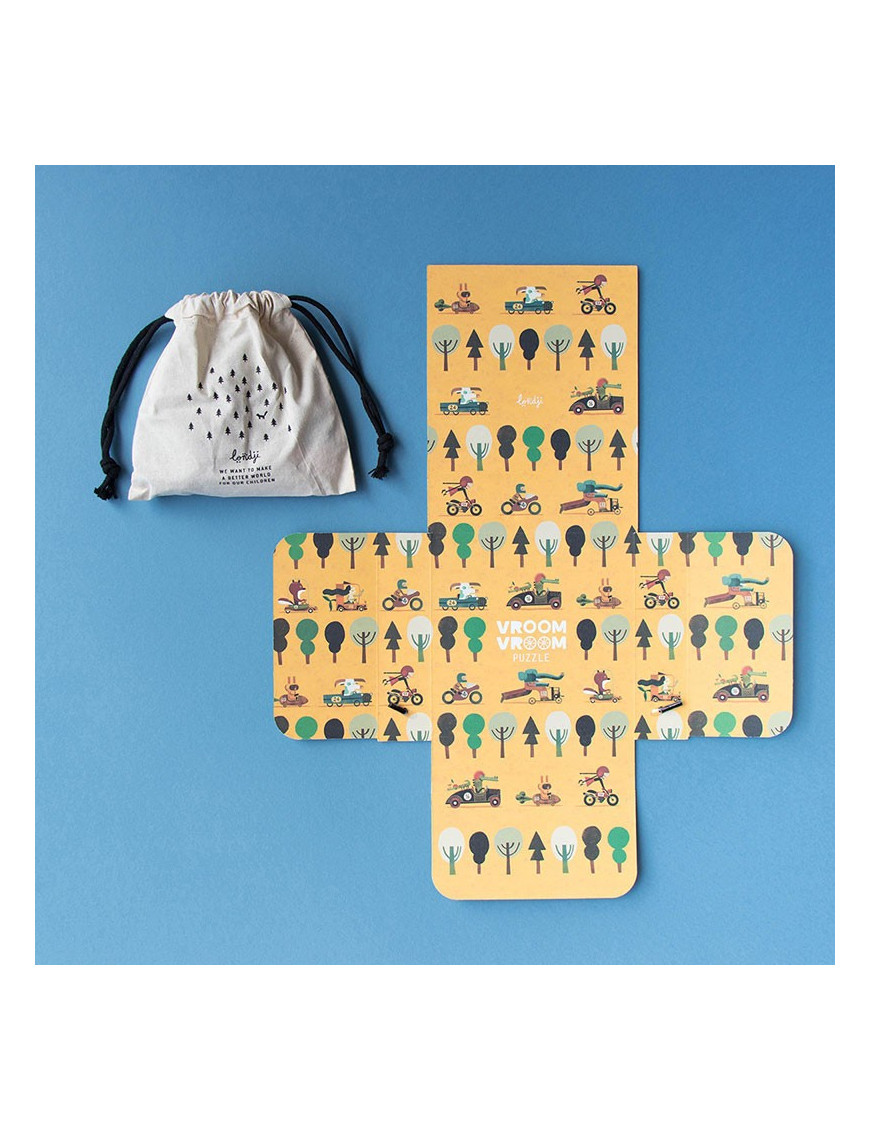 Puzzle dla dzieci, Wyścig, Vroom Vroom 50 elementów| Londji®