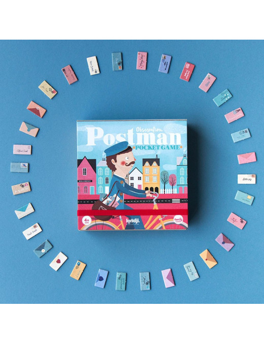 Gra obserwacyjna dla dzieci, Postman - Listonosz - wersja kieszonkowa | Londji®