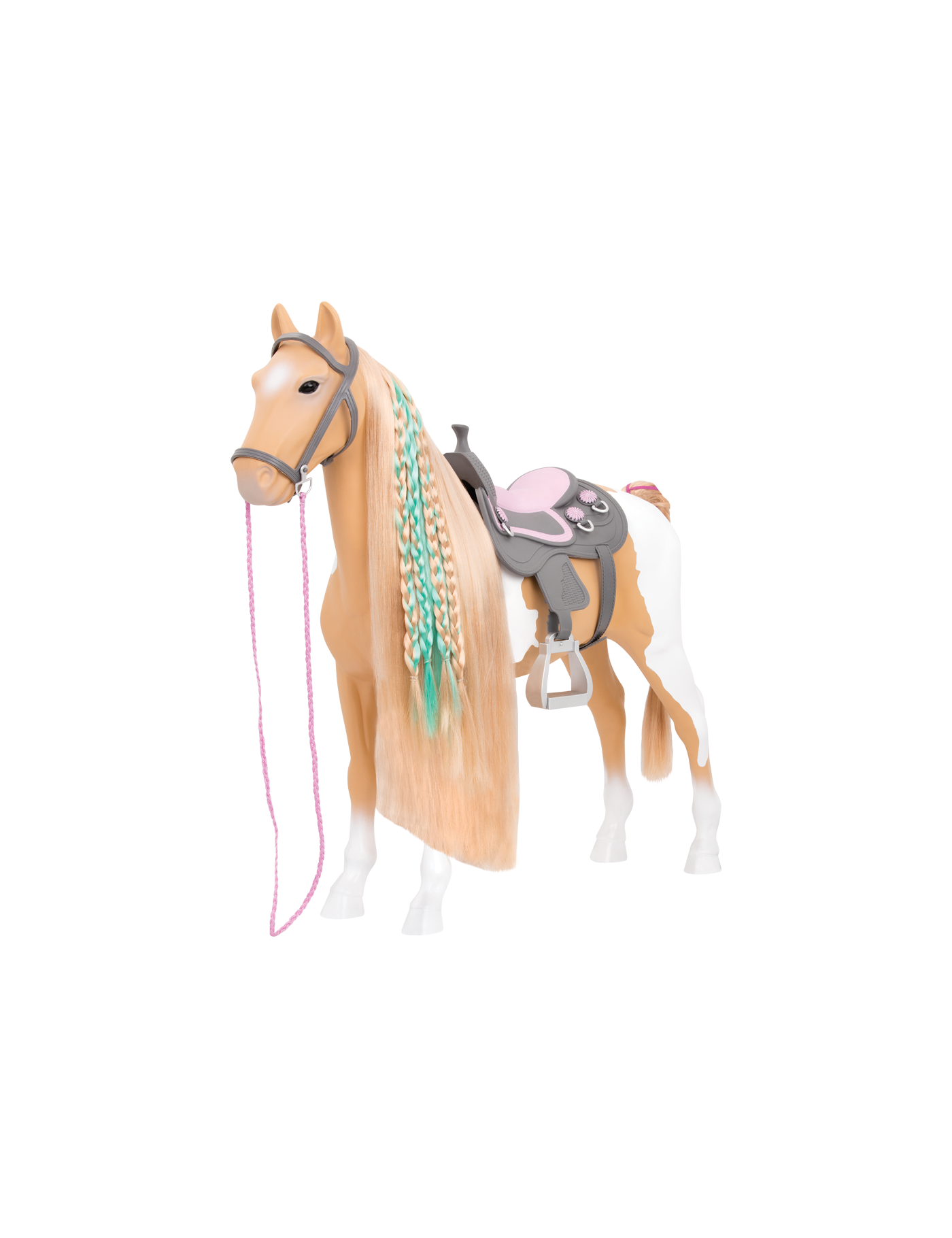 Duży koń dla lalki 46cm – PALOMINO – do czesania, Our Generation
