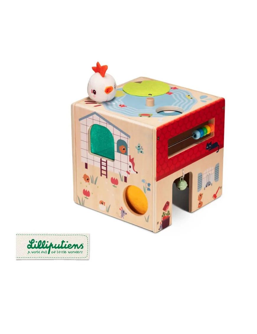 LILLIPUTIENS Drewniana kostka wielofunkcyjna Farma 12 m+