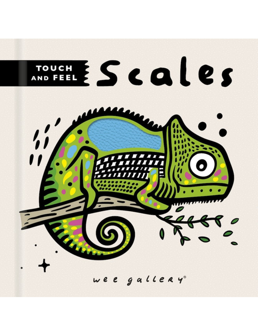 Książeczka sensoryczna TOUCH & FEEL scales, Wee Gallery