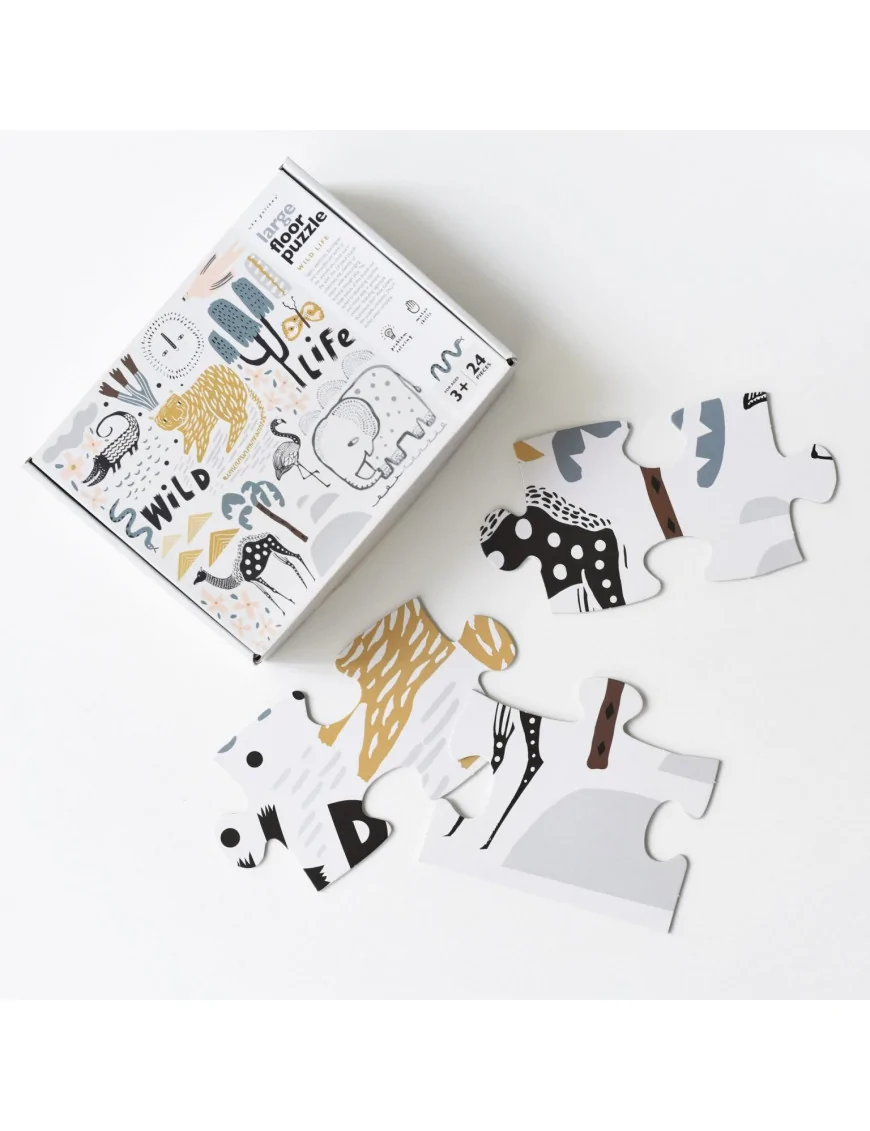 Puzzle podłogowe 24 elementy Wild Life, Wee Gallery