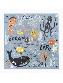 Puzzle podłogowe 24 elementy Ocean Life, Wee Gallery