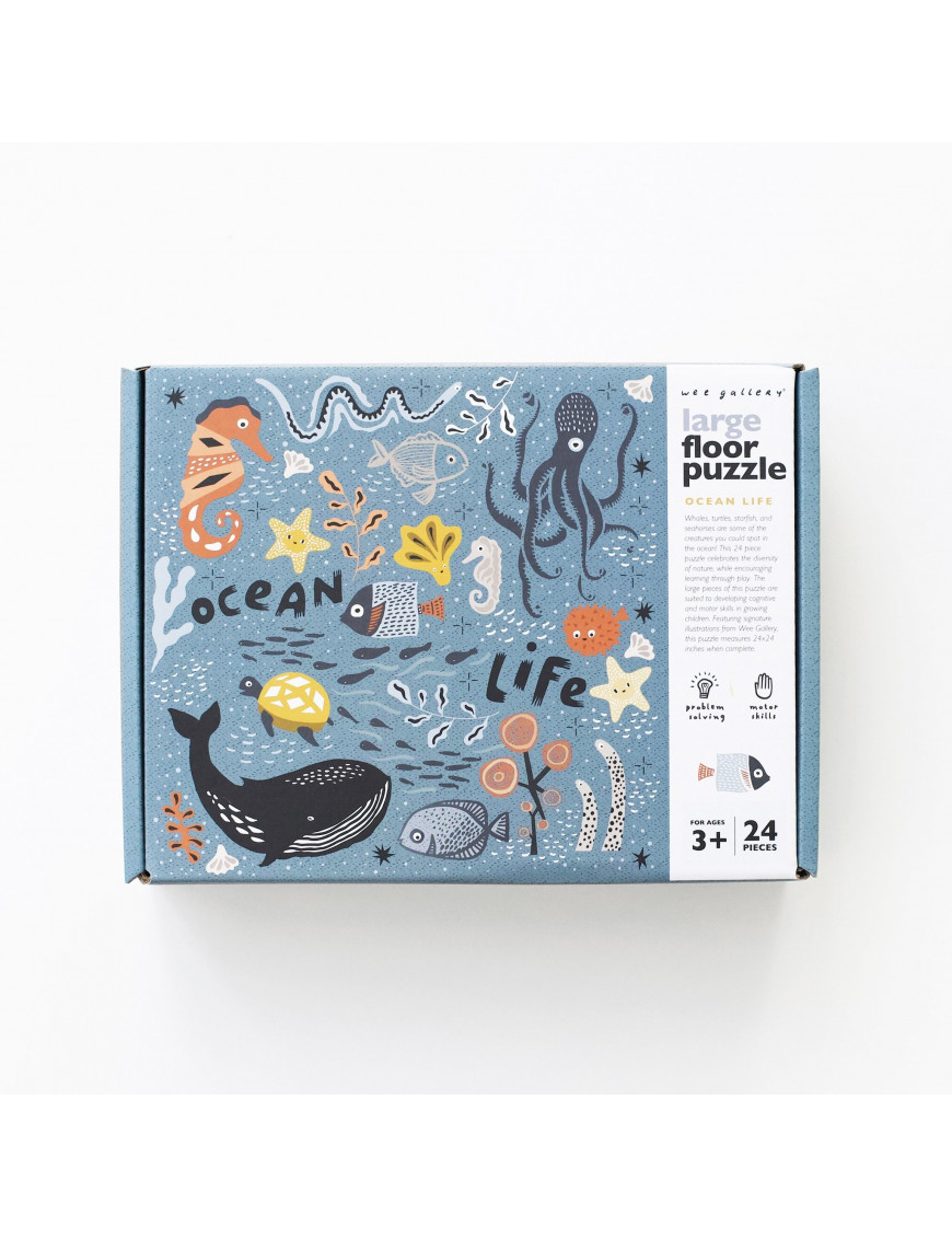 Puzzle podłogowe 24 elementy Ocean Life, Wee Gallery