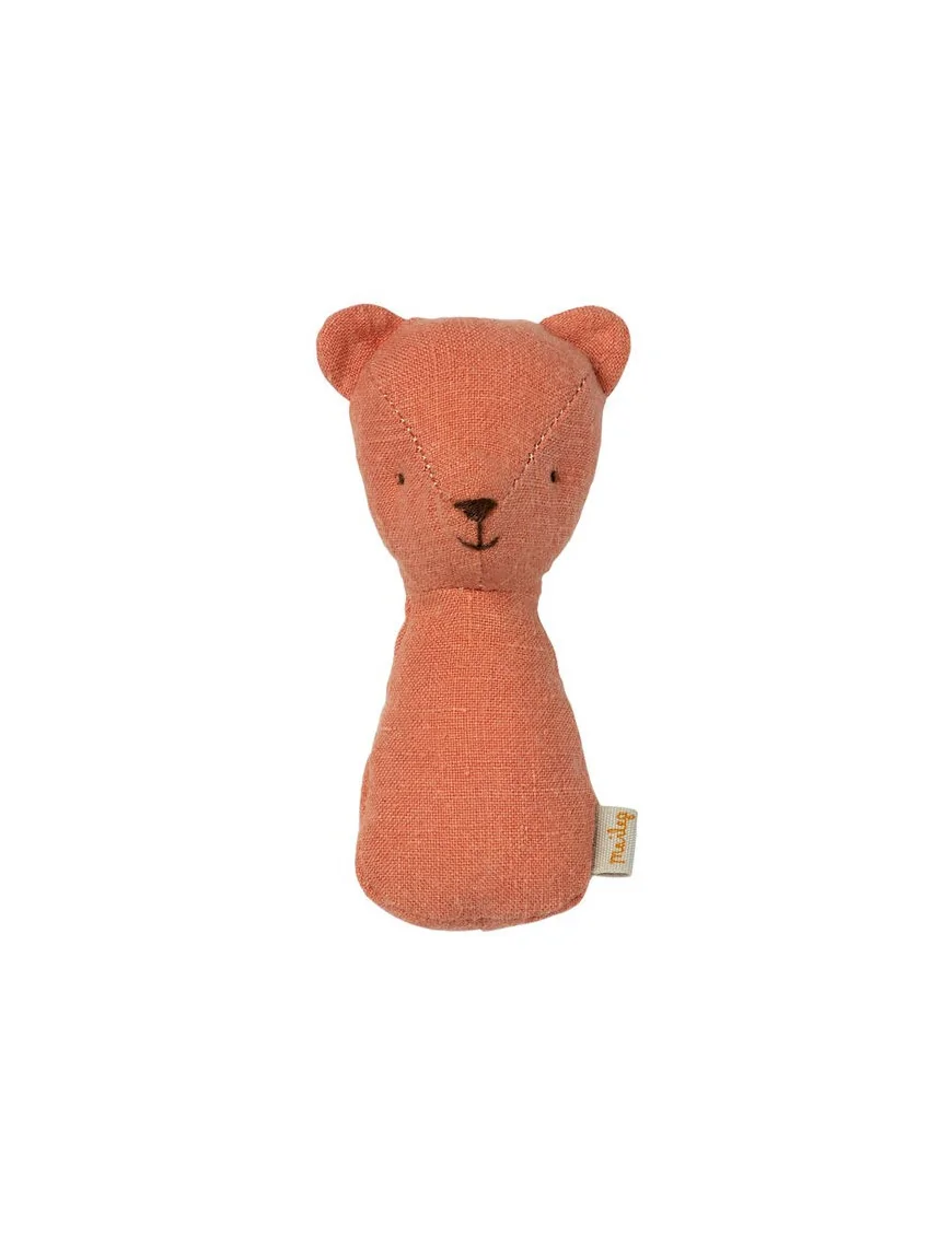 Grzechotka - Teddy rattle - Dusty coral, Maileg