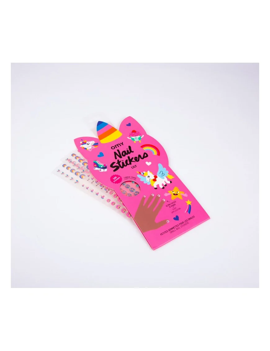Naklejki na paznokcie dla dzieci LILY - 200 sztuk, OMY