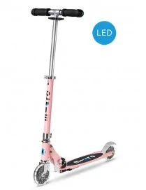 Micro Sprite Neon Rose Led - Hulajnoga ze świecącymi kółkami