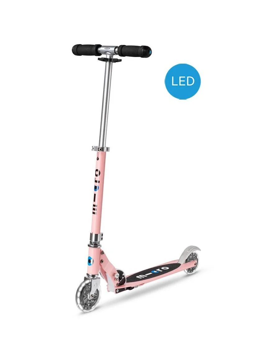 Micro Sprite Neon Rose Led - Hulajnoga ze świecącymi kółkami
