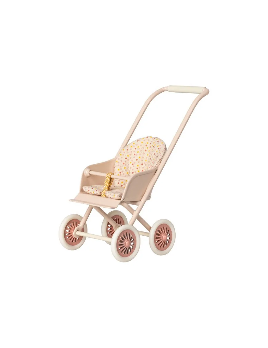 Maileg Metalowy wózek dla myszek 13cm - MICRO STROLLER POWDER