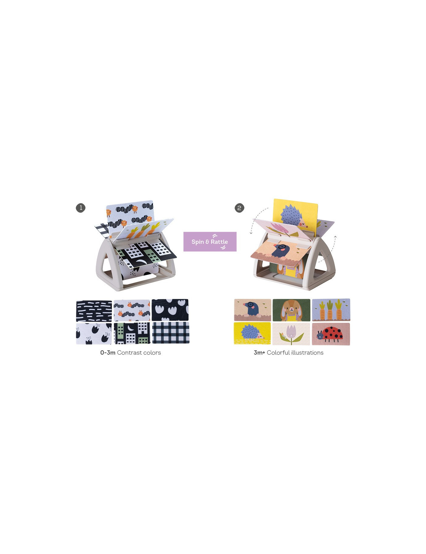 Książeczka obracająca się Tummy-Time, Taf Toys