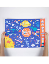 Plakat do nauki i zabawy - Solar System, OMY