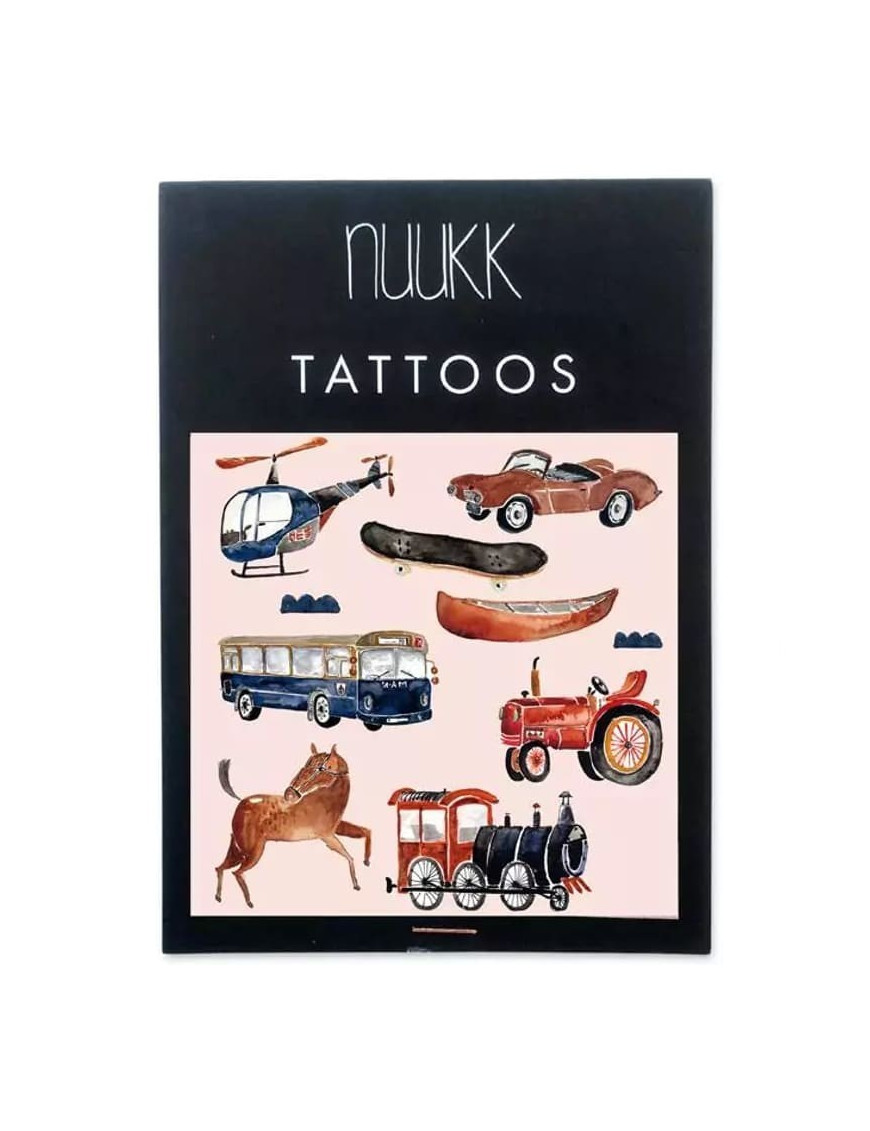 NUUKK - wegański tatuaż dla dzieci TRANSPORTATION