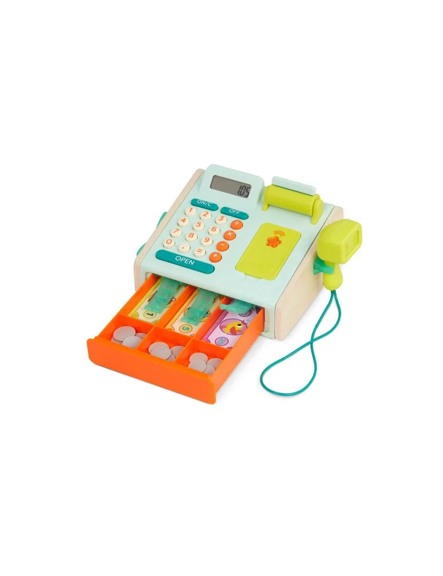 B. Toys Mini Cashier Playset – KASA FISKALNA ze skanerem i czytnikiem kart płatniczych