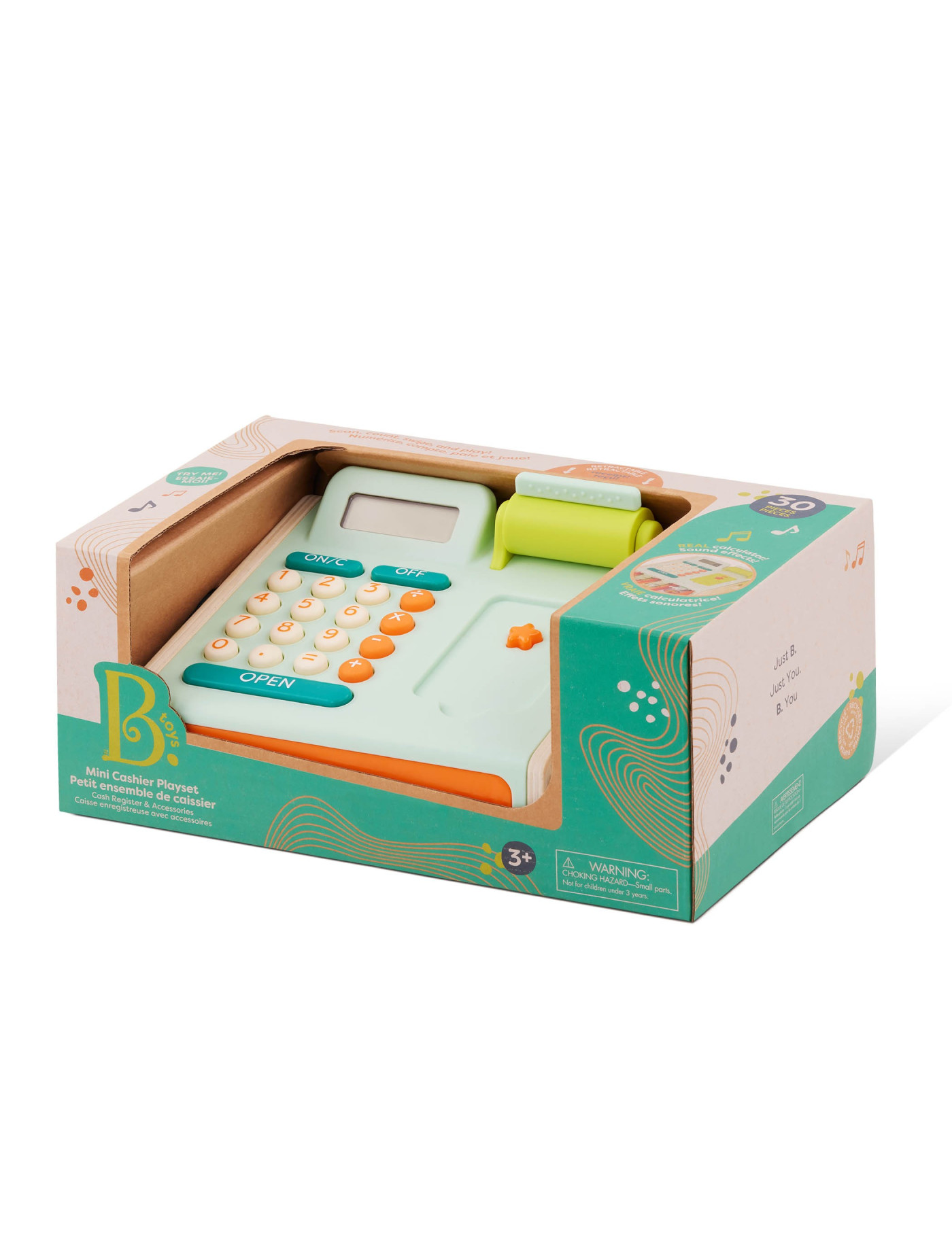 B. Toys Mini Cashier Playset – KASA FISKALNA ze skanerem i czytnikiem kart płatniczych