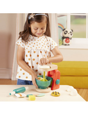 B. Toys, Mini Chef – Mix & Bake Playset – drewniany MIKSER z akcesoriami i składnikami do pieczenia ciast