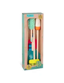 Clean ‘n’ Play – drewniany zestaw do sprzątania, B. Toys